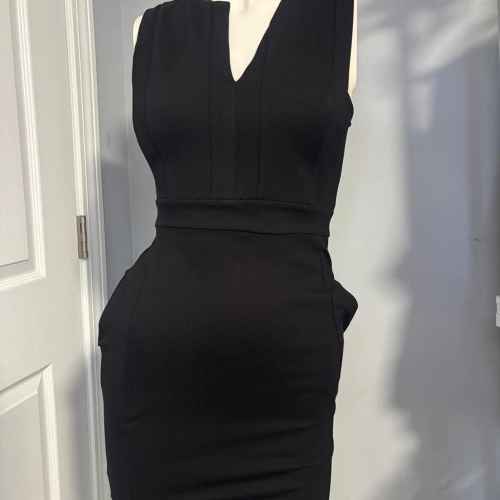 Fashion Nova Cubicle Cutie Midi Dress Black NWT